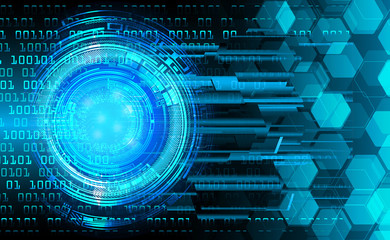 blue eye cyber circuit future technology concept background