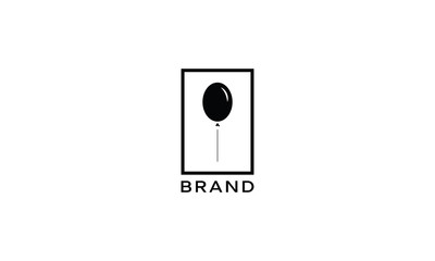 Wall Mural - vector logo on which an abstract image of a balloon.
