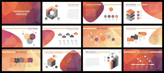 Wall Mural - business presentation templates