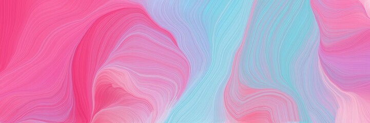 Wall Mural - vibrant colored banner background with pastel violet, hot pink and sky blue color. abstract waves design