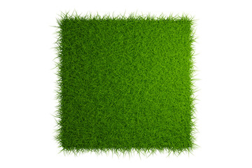 Aufkleber - top view grass field isolated on white background with clipping path