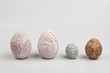 decorated gypsum eggs for Easter