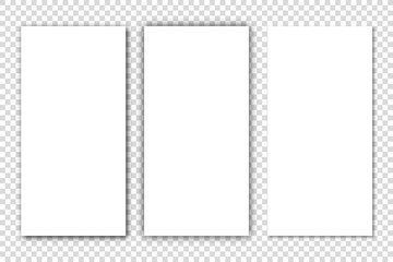 Wall Mural - shadow effect set paper transparent background vector