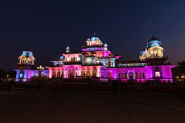 Albert Hall museum in India, Jaipur, night view