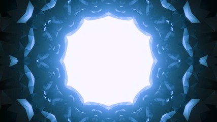 Wall Mural - abstract reflective tunnel 3d render animation loop