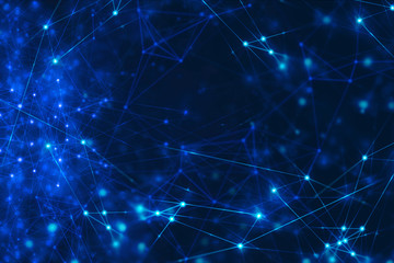 Wall Mural - network social online, background 3d illustration rendering, machine deep learning, data cloud stora
