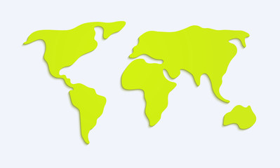 Wall Mural - World map. Green Earth. Template for web site, app, inphographics. Globe worldmap. Travel worldwide backdrop