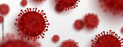 Cuadros en Lienzo Vector influenza coronavirus background, virus 2019