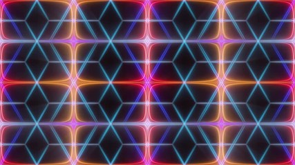 Wall Mural - futuristic animated pattern 3d render animation loop