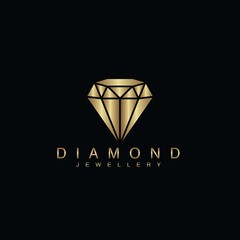 Diamond and jewellery logo design template, vector Illustration