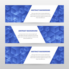 Banner vector design. Abstract background template for banner design, business, education, advertisement. Blue and white color. Abstract vector illustration. Concept website template.