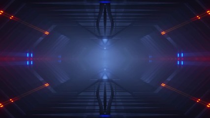 Wall Mural - futuristic scifi tunnel 3d render animation loop