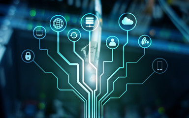 Sticker - server room ict information communication technology wireless internet connection big data processin