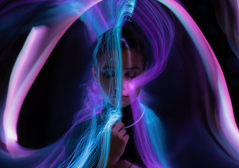 freezlight new photo art direction, long exposure photo without photoshop, light drawing at long exposure