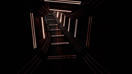 Wall Mural - futuristic scifi tunnel 3d render animation