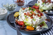 Lettuce wedge salad with blue cheese dressing