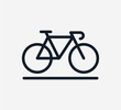 Bike icon vector logo design template flat style trendy
