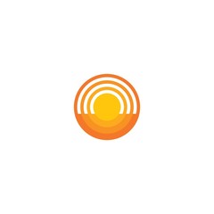 Sun logo template vector icon illustration