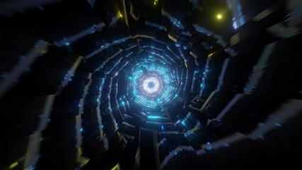 Wall Mural - futuristic scifi tunnel 3d render animation