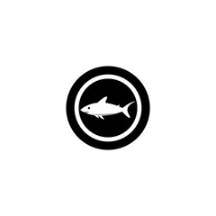 Wall Mural - Fish logo template creative vector symbol of fishing club or online