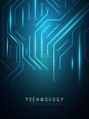 Wall Mural - creative black blue circuit connection technology vector background,modern business technology web banner background,futuristic cyberspace design