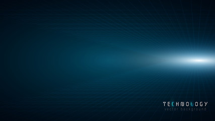 Wall Mural - blue virtual reality abstract technology vector background,futuristic cyberspace visualization techn