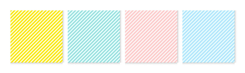 Aufkleber - Background pattern seamless diagonal stripe abstract colorful pastel colors. Summer background design.