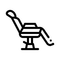 Sticker - Tattoo Chair Icon Vector. Outline Tattoo Chair Sign. Isolated Contour Symbol Illustration