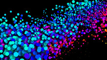 Abstract Simple Background With Beautiful Multi-colored Circles Or Balls In Flat Style Like Paint Bubbles In Water. 3d Render Of Particles, Colored Paper Applique. Creative Design Background 27
