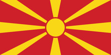 North Macedonia National Flag Graphics Design. Perfect For Backgrounds, Backdrop, Banner, Stickers, Posters, Labels, Sign, Symbol, Icon And Wallpapers.
