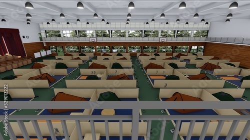 体育館 避難 ダンボール仕切り イラスト7 Buy This Stock Illustration And Explore Similar Illustrations At Adobe Stock Adobe Stock