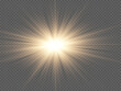 © timchig - Glow isolated white transparent light effect set, lens flare, explosion, glitter, line, sun flash, spark and stars.