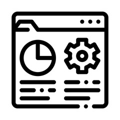 Poster - Manager Web Site Icon Vector. Outline Manager Web Site Sign. Isolated Contour Symbol Illustration