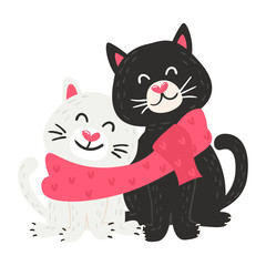 Canvas Print - Vector Cute Cats