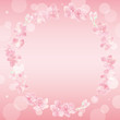 満開の桜の花フレーム09/イラスト素材/背景素材