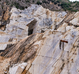 Wall Mural - very nice view of marble quarry in carrara , itay