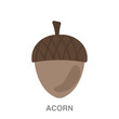 acorn flat icon on white transparent background. You can be used black ant icon for several purposes.	