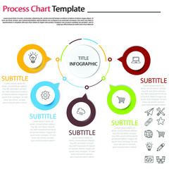 Infographic  circle design template with numbers  five option