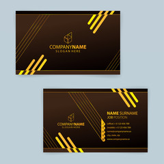 Luxury Gold business card template Premium Vector