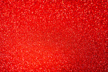 Red Sparkle Background. Bright Red Texture. Festive Mood.