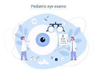 Wall Mural - Ophthalmology concept. Idea of eye care and vision.