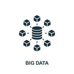 Wall Mural - big data icon. simple element from digital disruption collection. filled big data icon for templates
