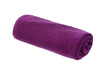  purple twisted towel on a white background isolate