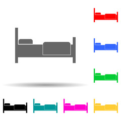 Wall Mural - bed multi color style icon. Simple thin line, outline vector of web icons for ui and ux, website or mobile application