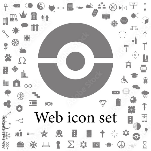 Cuadros en Lienzo pokeball icon. web icons universal set for web and mobile