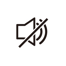 Simple Silent Speaker Flat Icon Design Vector