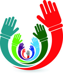 Sticker - volunteer hands