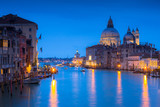 Fototapeta Miasto - Grand canal of Venice city with beautiful architecture at dusk, Italy