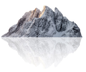 Wall Mural - snowy segla peak mountain illustration in winter