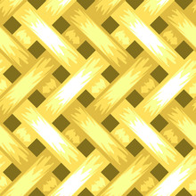Seamless Vector Pattern Braided Texture With Yellow. Weaved Background. Different 3d Wallpaper Design.
